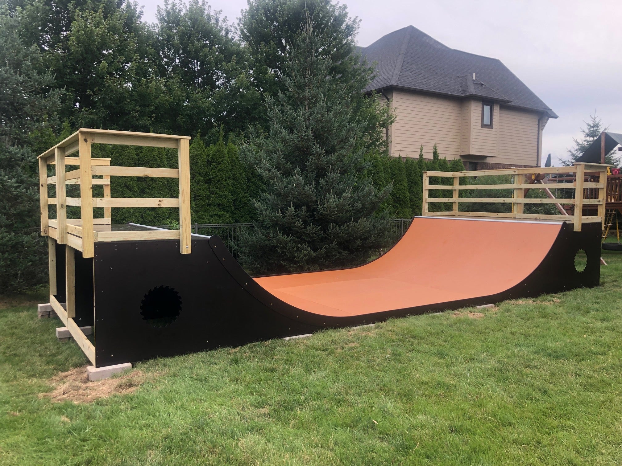 Scate Ramp Skateboard Ramp | 4'x12' Half Pipe Kit | Weatherproof | Ramptech Ramps ...