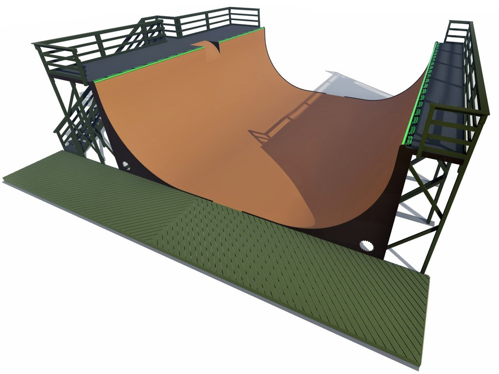 Skateboard Ramp | 12' X 40' Vertical Half Pipe Kit | Weatherproof ...