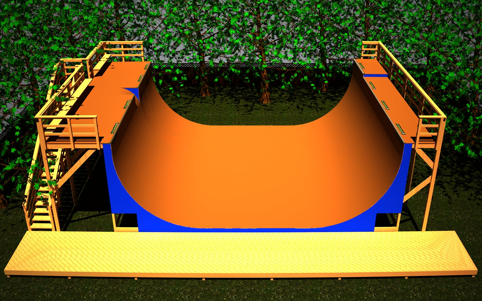 12' x 40' Vertical Half Pipe Design Consultation | Custom Ramp Quote ...