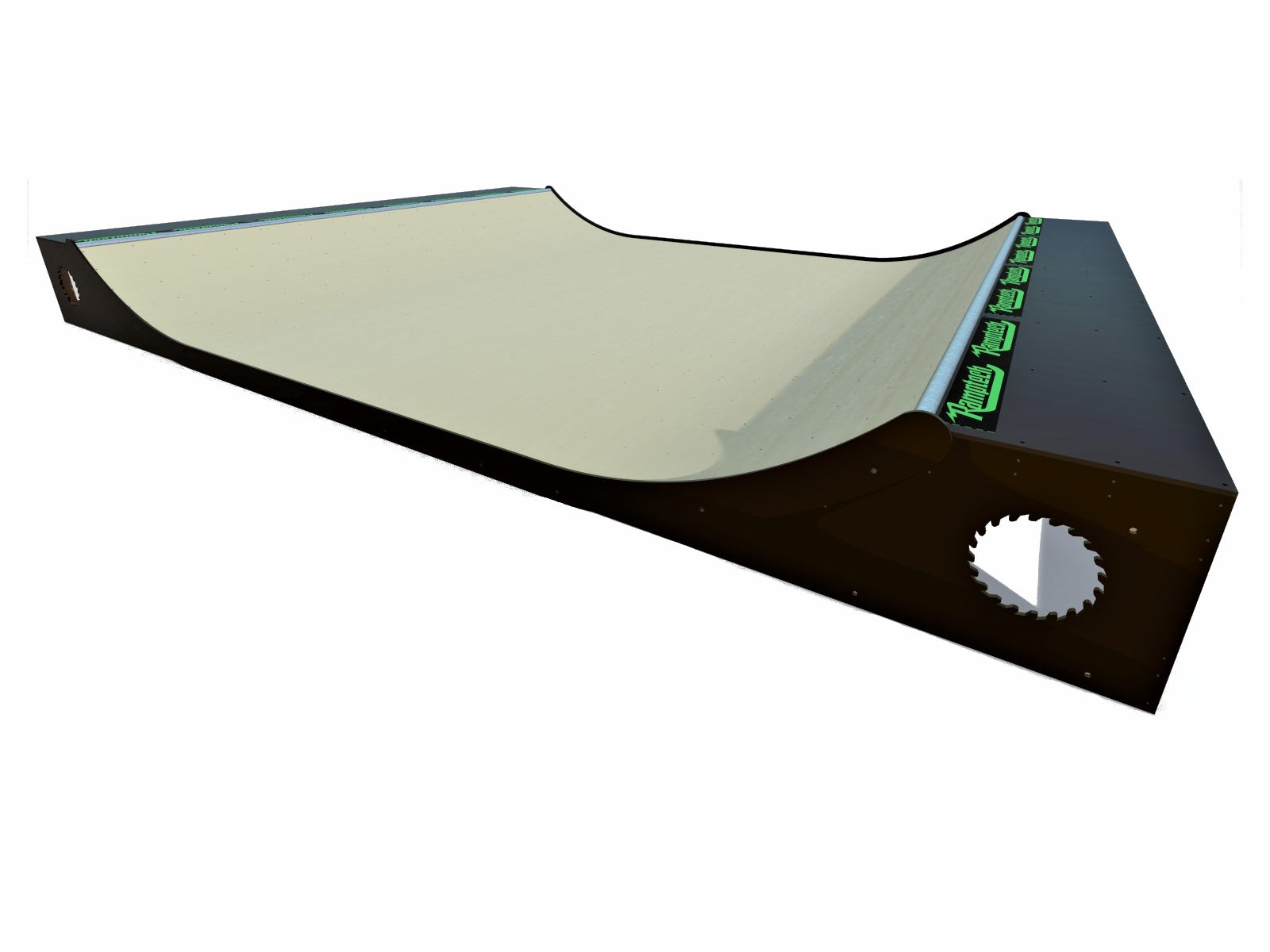 Skateboard Ramp | 2'x16' Indoor Half Pipe Kit | Ramptech Ramps ...