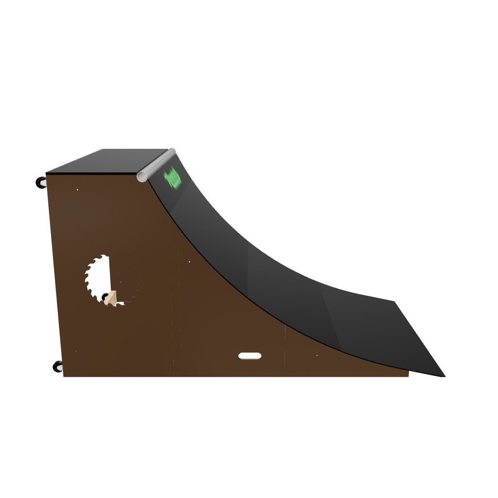 Plastic Skate Ramp Rib Structure Skateboard Ramp Side View