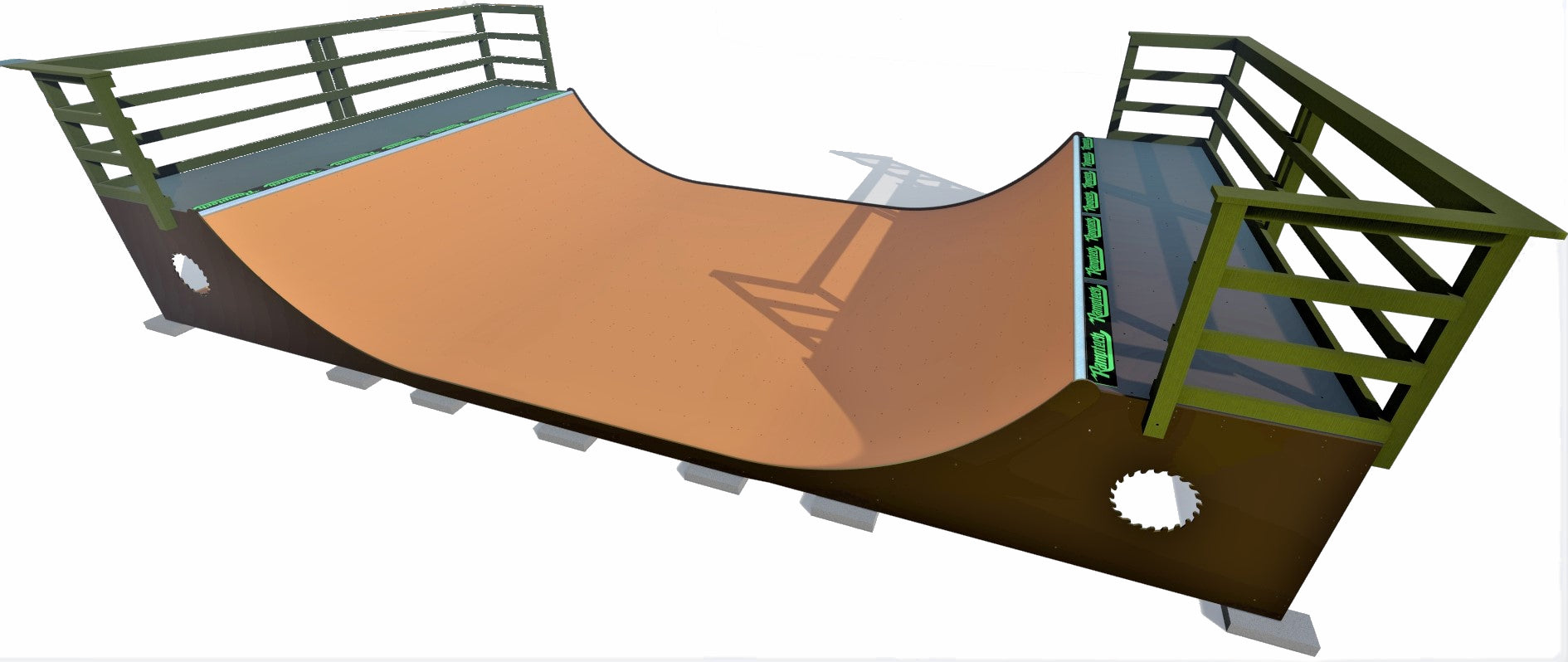 Half Pipe Drop In Foot Half Pipe Skater