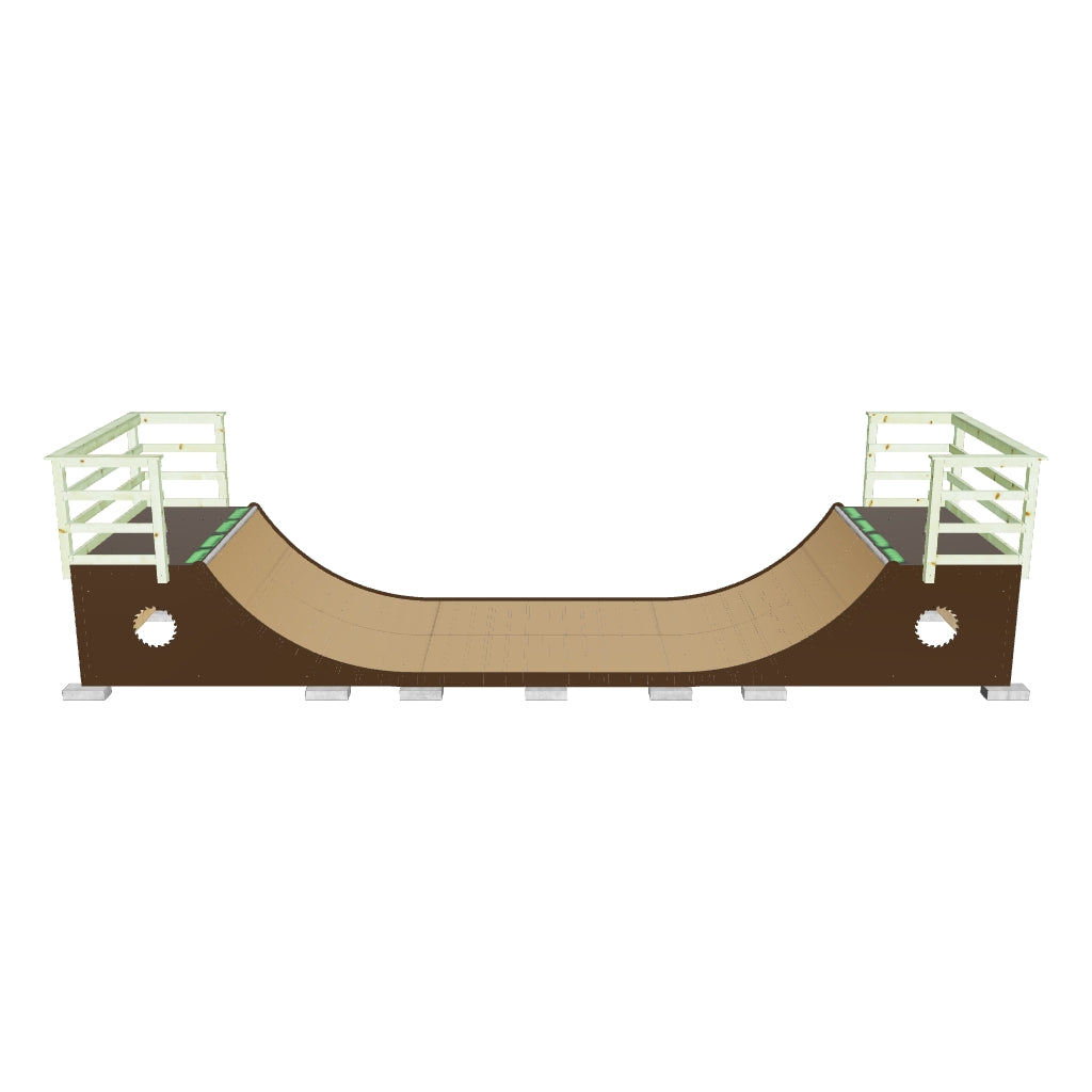 Skateboard Ramp | 4'x8' Half Pipe Kit | Weatherproof | Ramptech Ramps ...