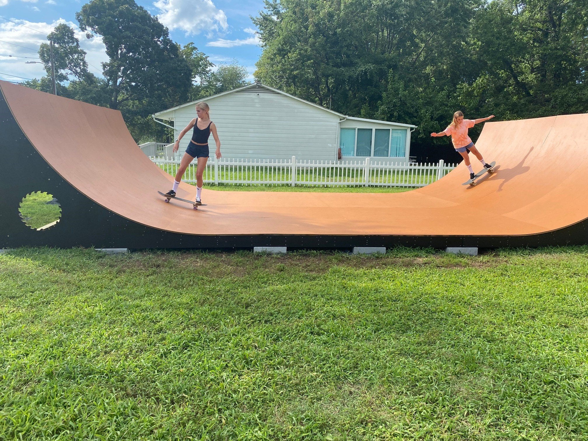 In Line Ramps Skateboard Ramp | 6'x24' Half Pipe Kit | Weatherproof | Ramptech Ramps ...