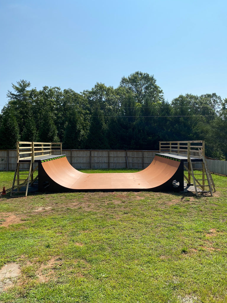 Skate Ramp Frame Skateboard Ramp | 6'x16' Half Pipe Kit | Weatherproof | Ramptech Ramps ...